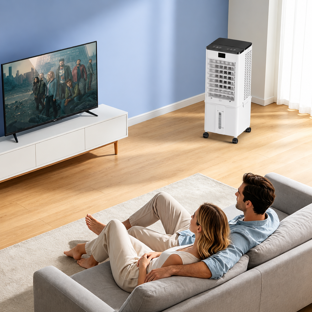 Portable air conditioner remote control cooling for summer