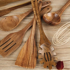 Wooden cooking utensils set