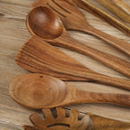 Wooden cooking utensils set