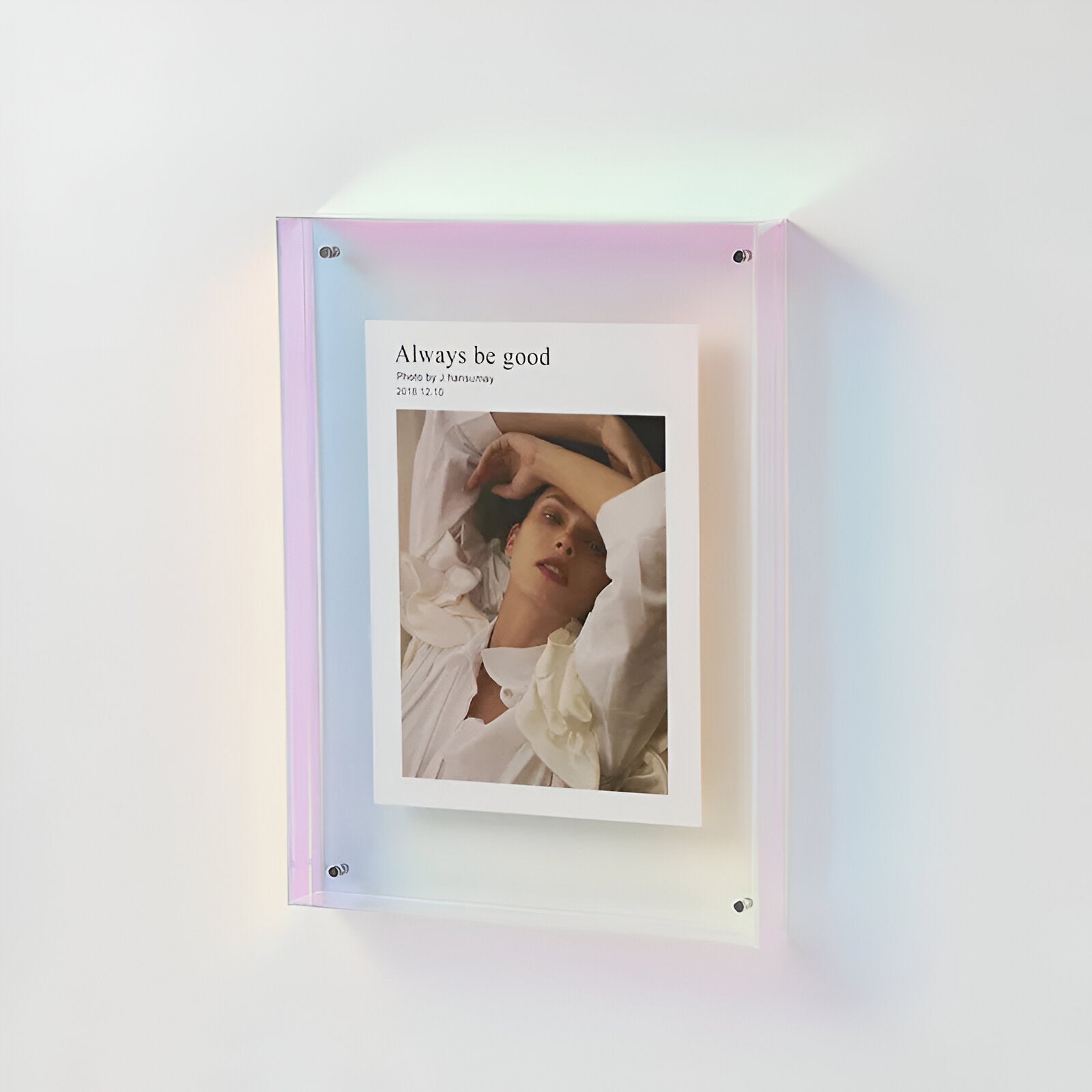 Modern decorative transparent photo frame