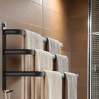 Modern multi-level wall towel rack
