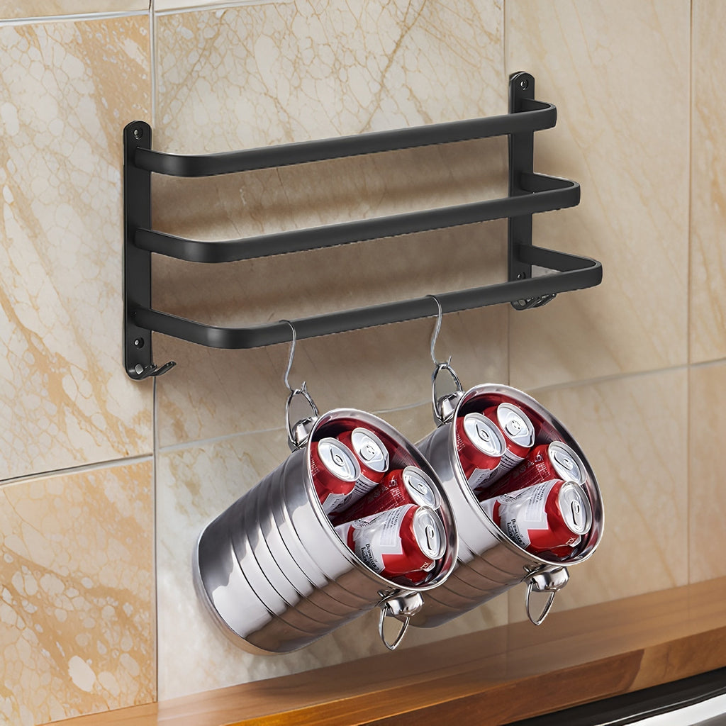 Modern multi-level wall towel rack