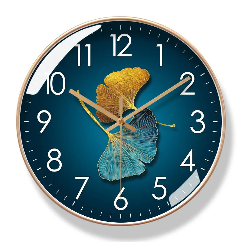 Modern floral silent wall clock