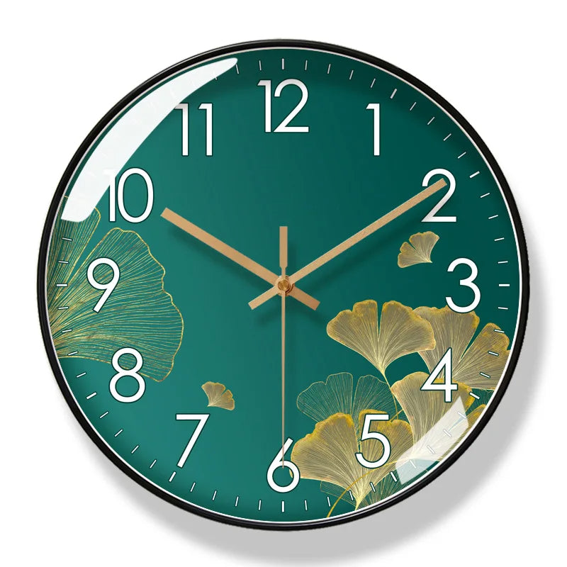 Modern floral silent wall clock