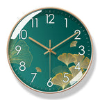 Modern floral silent wall clock