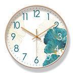 Modern floral silent wall clock
