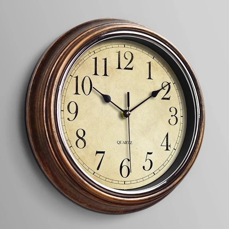Vintage Round Quartz Wall Clock