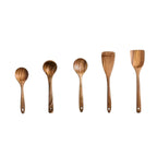 Set of wooden kitchen utensils
