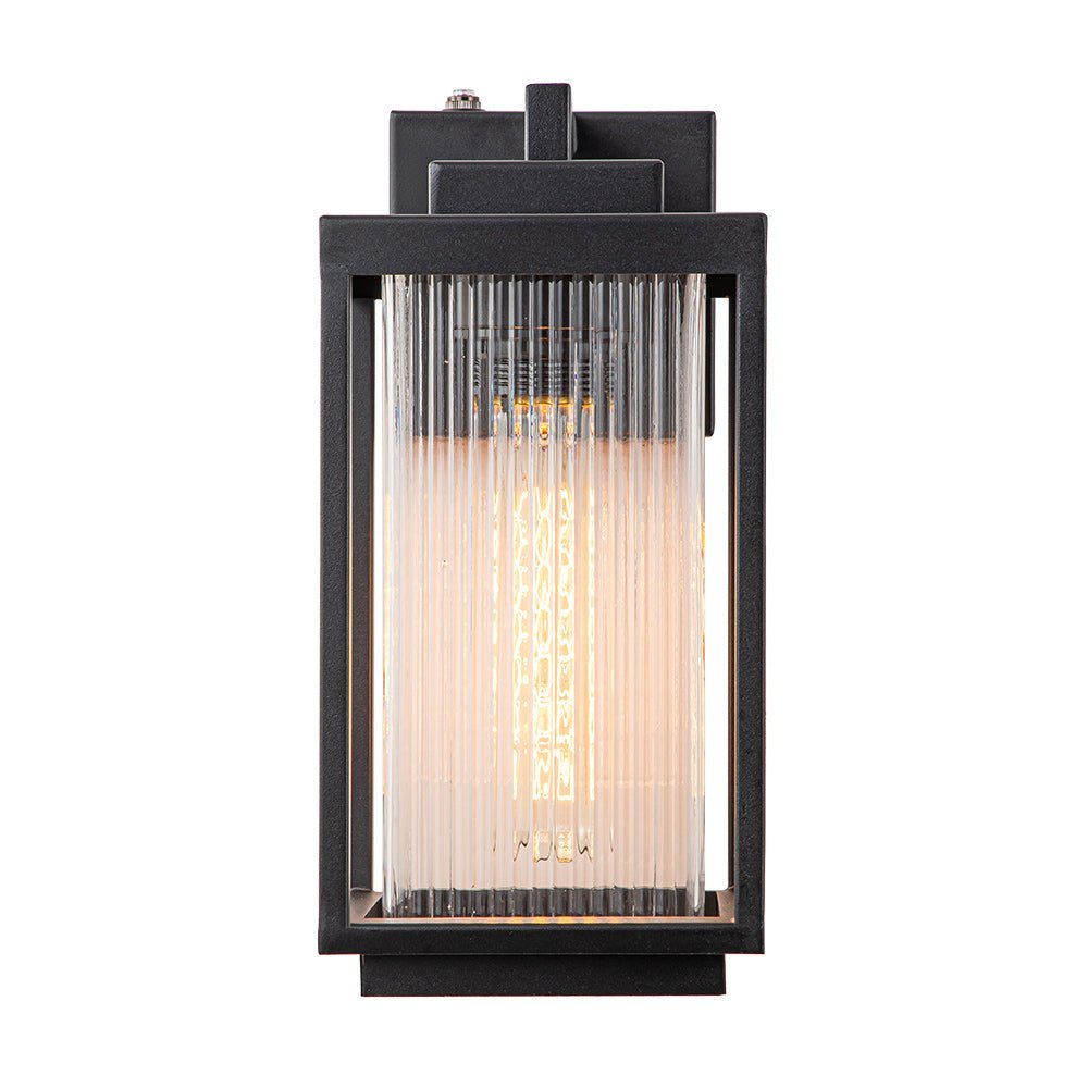 Zewnętrzna Lampa Ścienna Nowoczesna Latarniowa Ryflowana