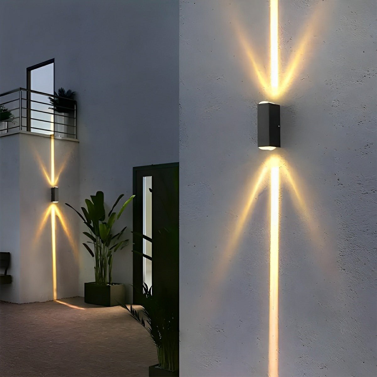 Zewnętrzna lampa ścienna LED góra dół