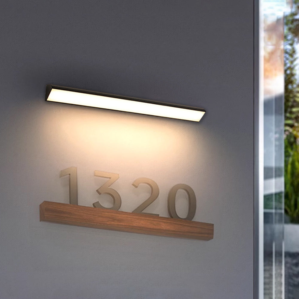 Zewnętrzna lampa ścienna nowoczesna liniowa czarna LED