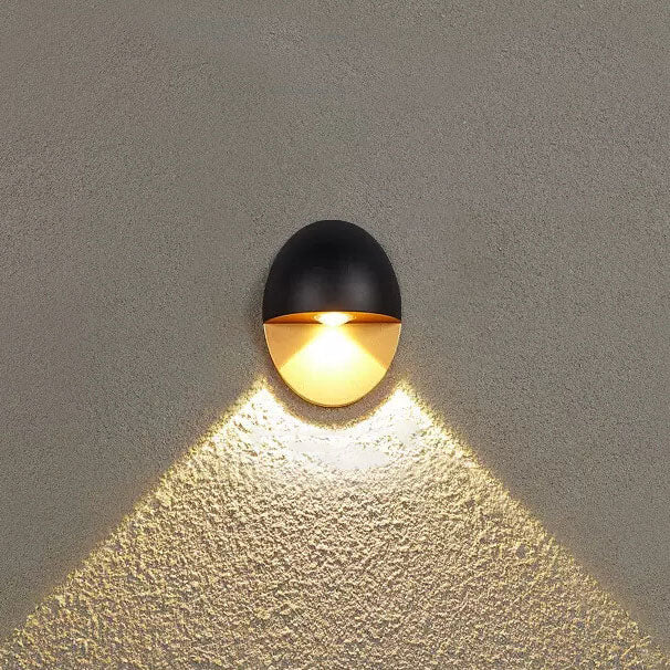Modern Oval Outdoor Wall Lamp