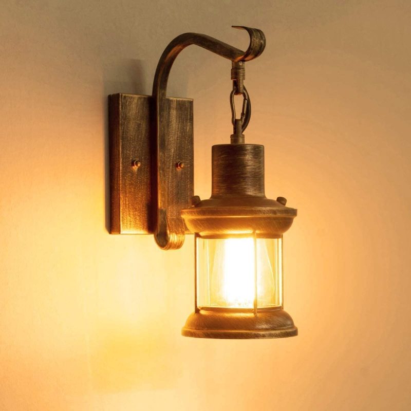 Zewnętrzna lampa scienna nowoczesna LED geometryczna