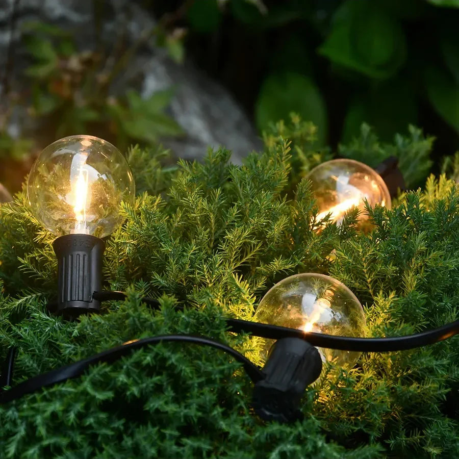 Zewnętrzne lampki sznurowe nowoczesne LED ogrodowe