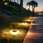 Solar outdoor ground path garden driveway lights