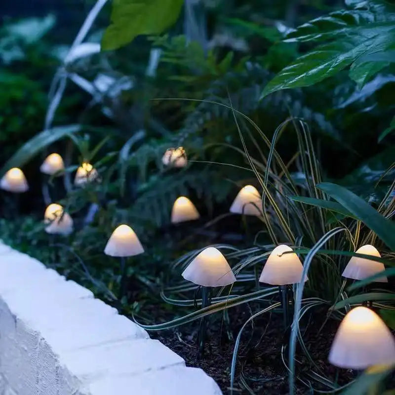 Modern solar LED outdoor garden mushrooms