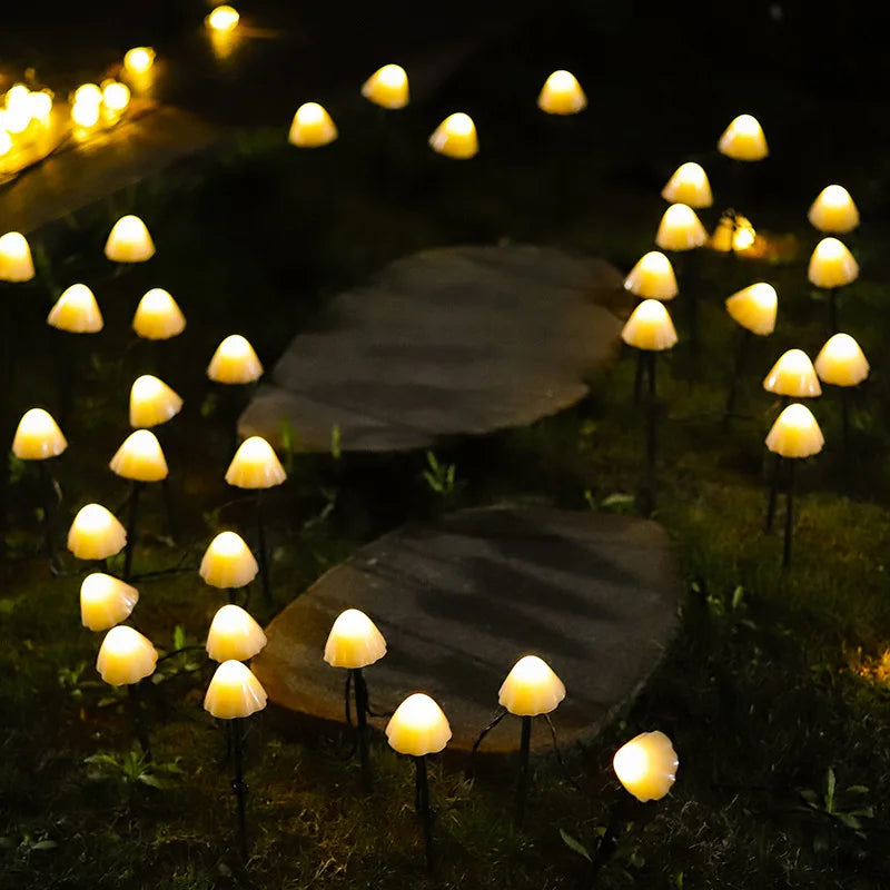 Modern solar LED outdoor garden mushrooms