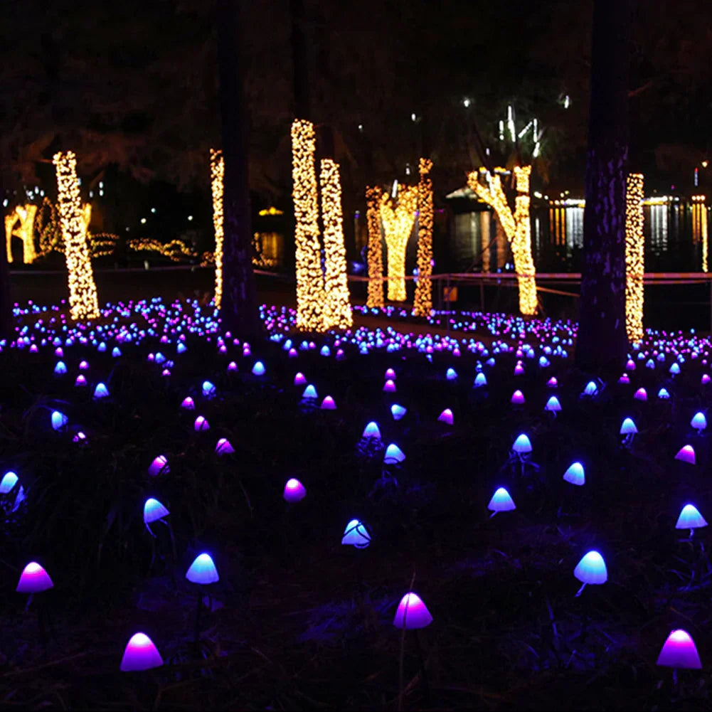 Modern solar LED outdoor garden mushrooms
