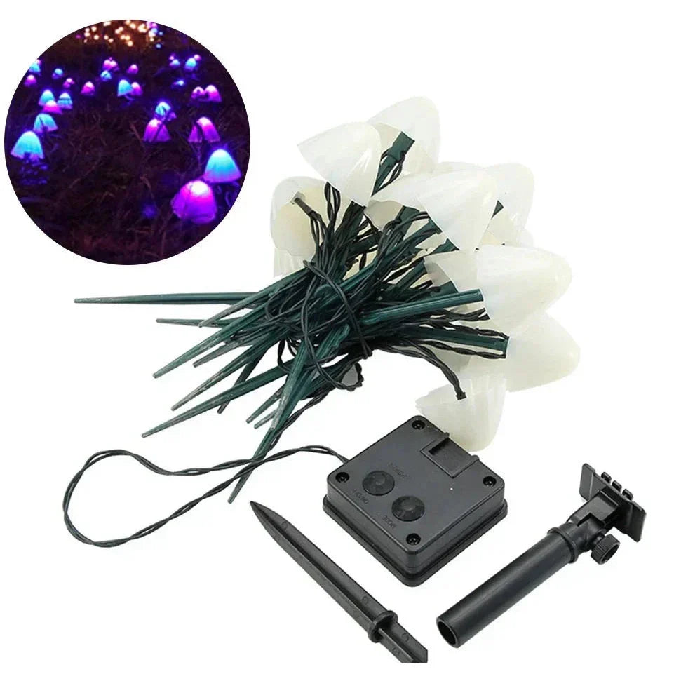 Modern solar LED outdoor garden mushrooms