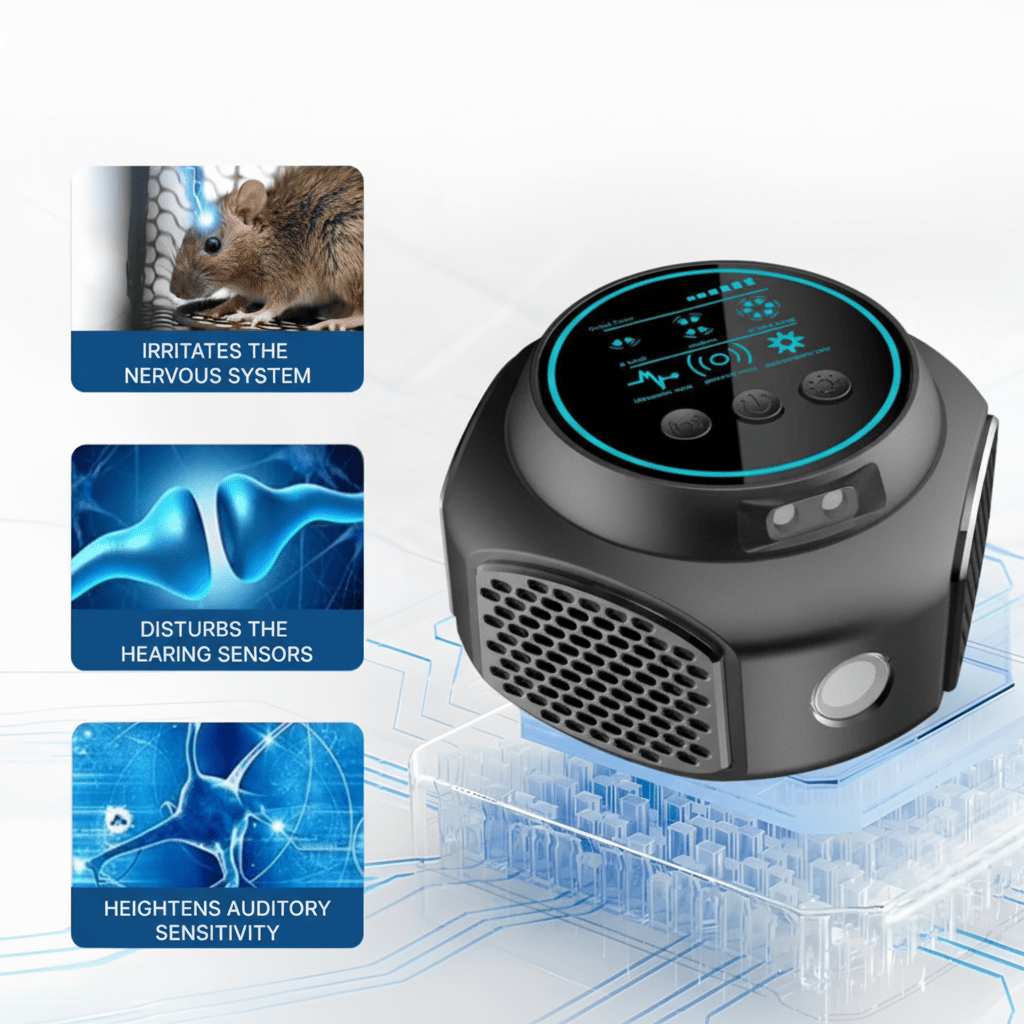 Ultrasonic pest repeller with display