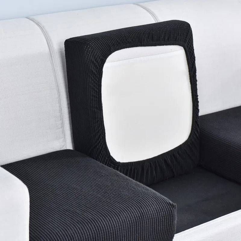 Elastic fitted sofa cover for the seat