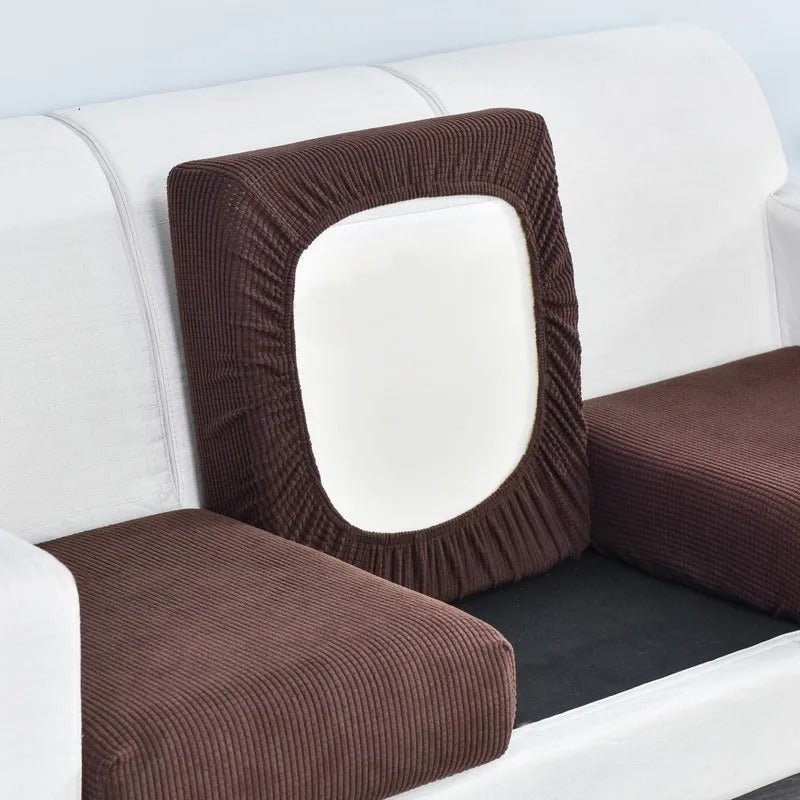 Elastic fitted sofa cover for the seat