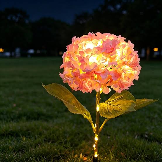 Hydrangea decorative outdoor solar garden lamp waterproof