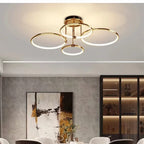 Żyrandol nowoczesny led geometryczny z okręgami