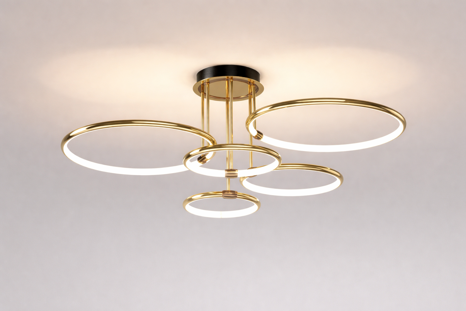 Żyrandol nowoczesny led geometryczny z okręgami