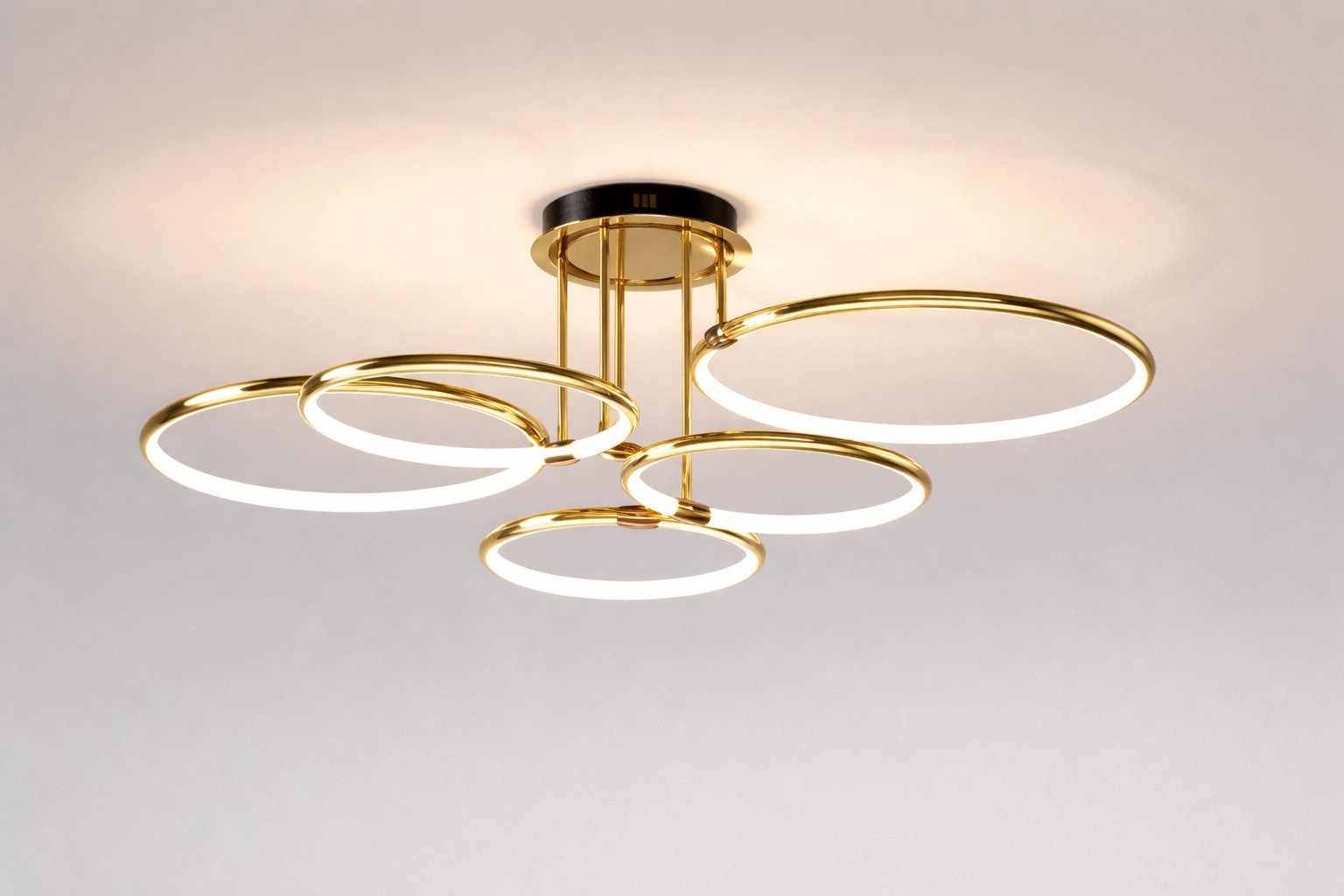 Żyrandol nowoczesny led geometryczny z okręgami