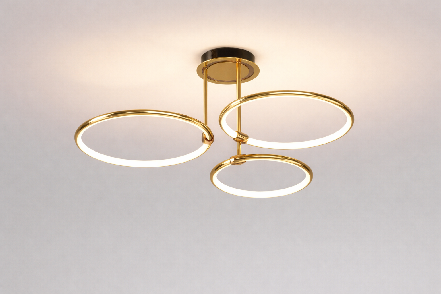 Żyrandol nowoczesny led geometryczny z okręgami