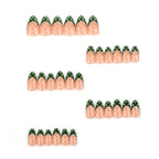 Green polka-dot press-on nails